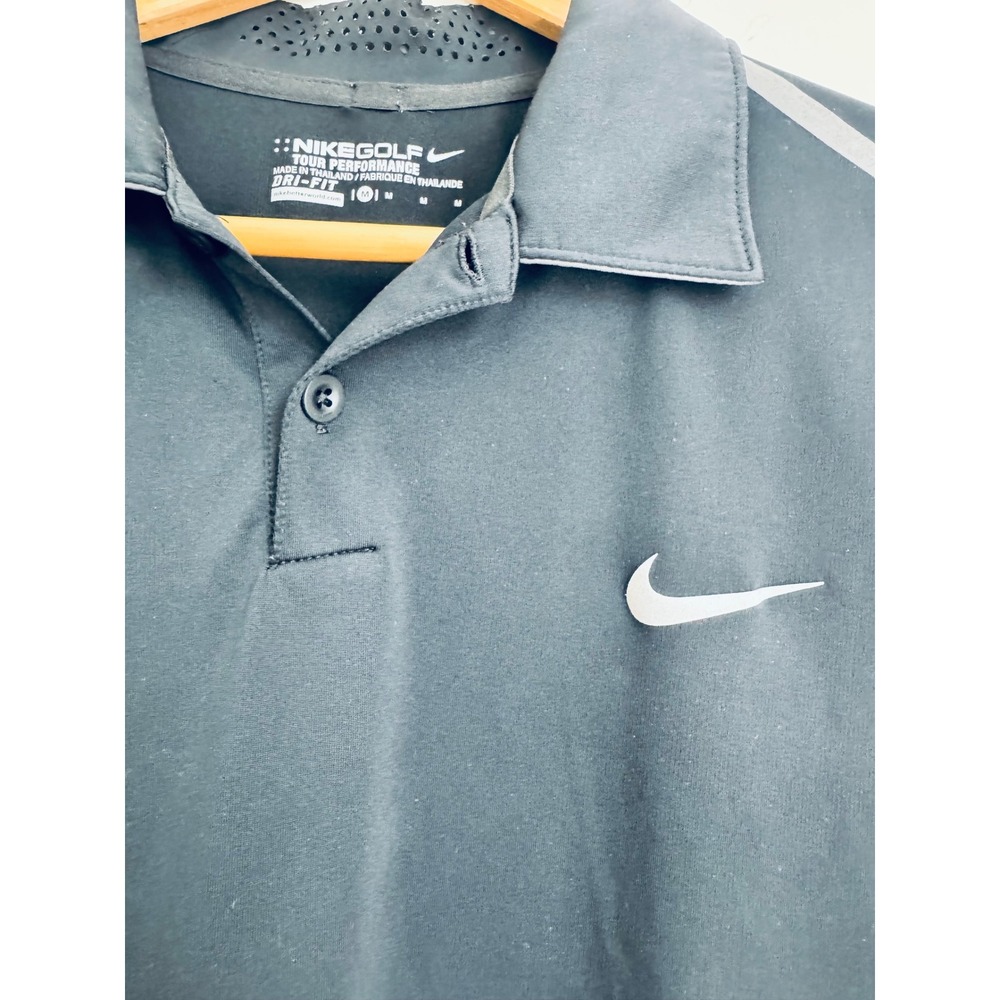 Nike Golf Tour Performance BLACK Dri-FIT Polo Shirt Athletic Fit - M - Picture 5 of 11